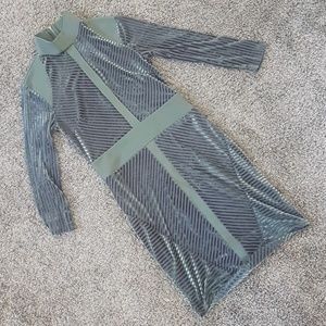 Navy green stretchy dress